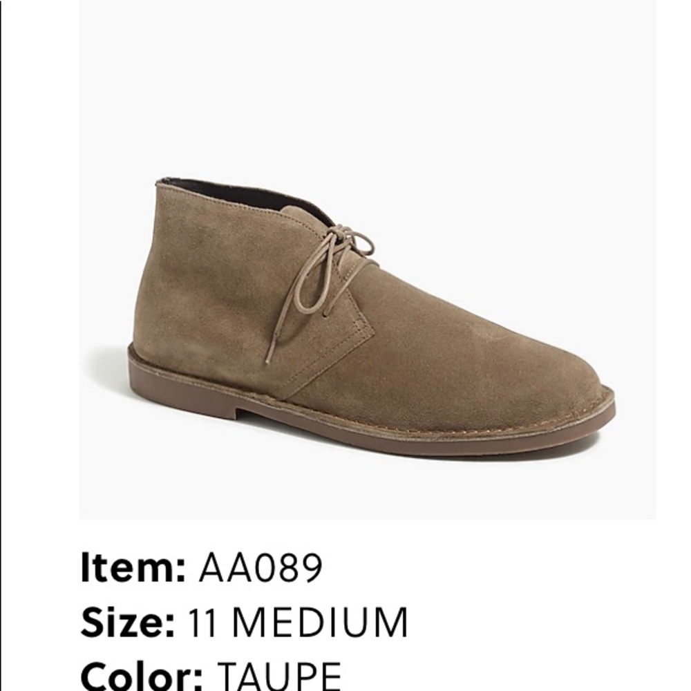 J. Crew Mens suede desert boot
